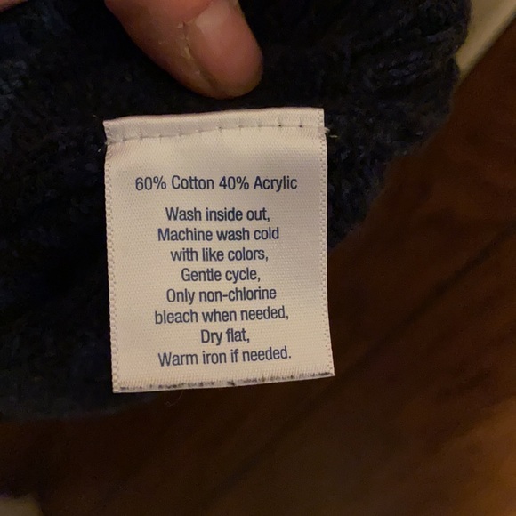 Urban Pipeline Men's Quarter Zip/ Button Mock Turtleneck Sweater sz L Navy/Gray - Picture 7 of 7